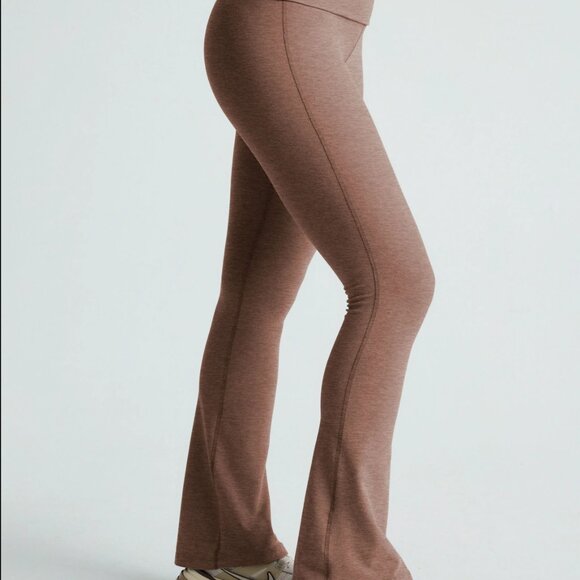 NWT Beyond Yoga Spacedye Foldover Bootcut Pant - Rose Brush Heather - Picture 2 of 6